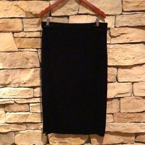 Mid length velvet skirt